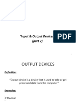 Chapter # 3: "Input & Output Devices" (Part 2)