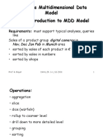 Ch.3 The Multidimensional Data Model Ch. 3.1 Introduction To MDD Model