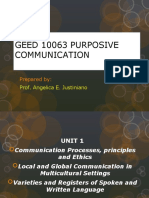 Unit I Geed 10063 Purposive Communication