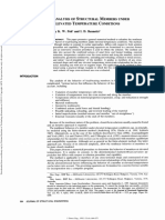 Analysis of Structural Members Under Elevated Temperature Conditions