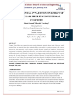 An Experimental Evaluation On Effect of Chopped Glass Fiber in Conventional Concrete