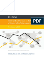 Icao Handbook For Caas On The Management of Aviation Safety Risks Related To Covid-19