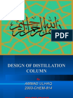 Distillation Column Design