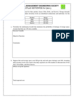 Facplad Reviewer For Quiz 3: Industrial Management Engineering Society