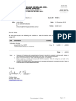 Customer: Metrologia Colombia S.A.S Quote N: 191211.1: 17025 Accredited Calibration W/ Uncertainties