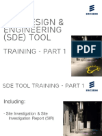 Site Design & Engineering (Sde) Tool: Training - Part 1