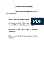 Research Project Report Format