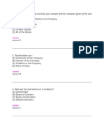 Isssue of Shares and Debentures MCQ