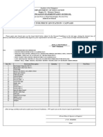 Kabugwason Elementary School: Request For Price Quotation / Canvass