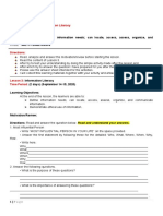 Grade 12 - Media and Information Literacy First Quarter/First Grading