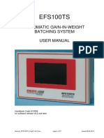 EFS100TS: Automatic Gain-In-Weight Batching System User Manual