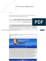 LFI To RCE Via Access - Log Injection PDF