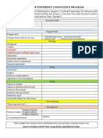 Template of University'S Innovative Program: Content Key Points Differences From Traditional Approaches