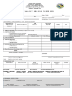 Equivalent Record Form (Erf) : Division of Butuan City