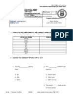 FINAL TEST 8th GRADE 2nd TERM