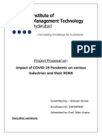 Project Proposal On Impact of COVID-19 0n Five Industries