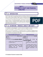 Unit 2: Financial Instruments: Equity and Financial Liabilities