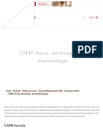 CAPM: Theory, Advantages, and Disadvantages