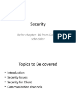 Security: Refer Chapter-10 From Gary P. Schneider