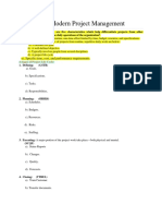 Chapter 1 - Modern Project Management: E) - Specific Time, Cost, and Performance Requirements