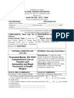 Investagation Data Form