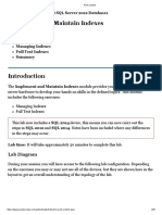 Implement and Maintain Indexes