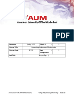 Semester Week #: Course Title Course Code Lab Assignment: Lab Title