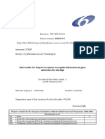 Deliverable D3: Report On Optical Waveguide Fabrication in Glass Substrates For Biochips