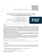 Integration of Steam Injection and Inlet Air Cooling For A Gas Turbine Generation System