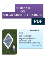 Seminar On Solar Mobile Charger