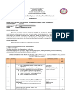 Curriculum Developmet Course Outline