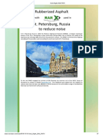 Rubberized Asphalt St. Petersburg, Russia To Reduce Noise: With Used in