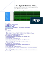 VHDL Code For Digital Clock On FPGA