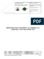 Pressure Test For Piping According To Asme B31.4