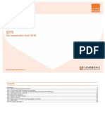 Scheme of Work 5070 Chemistry