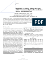 Comparative Investigation of Friction Stir Welding