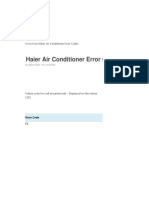 Haier Error Code of Acs.