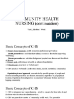 COMMUNITY HEALTH NURSING (Continuation)