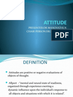 Attitude: Presenter:Dr - Manovathi.N Chair Person:Dr - Sivalingam