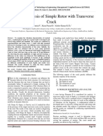 Vibration Analysis of Simple Rotor With Transverse Crack