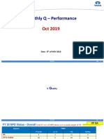 Monthly Q - Performance: Date: 8 of NOV 2019