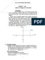 The Rate of Change of A Function: Chapter - One