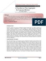 Effect of Sawdust As Fine Aggregate in Concrete Mixture: Abstract