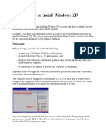 How To Install Windows XP