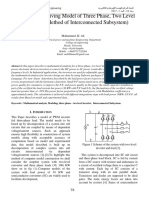 Mathematical Driving Model of Three Phase, Two Level Inverter by (Method of Interconnected Subsystem)