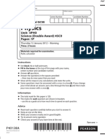 January 2012 QP - Paper 1P Edexcel Physics IGCSE