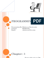 Programming in C#
