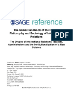 Knutsen-The Origins of International Relations - Idealists, Administrators and The Institutionalization of A New Science PDF