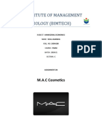 Birla Institute of Management and Technology (Bimtech) : M.A.C Cosmetics