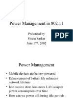 Power Management in 802.11: Presented by Sweta Sarkar June 17, 2002